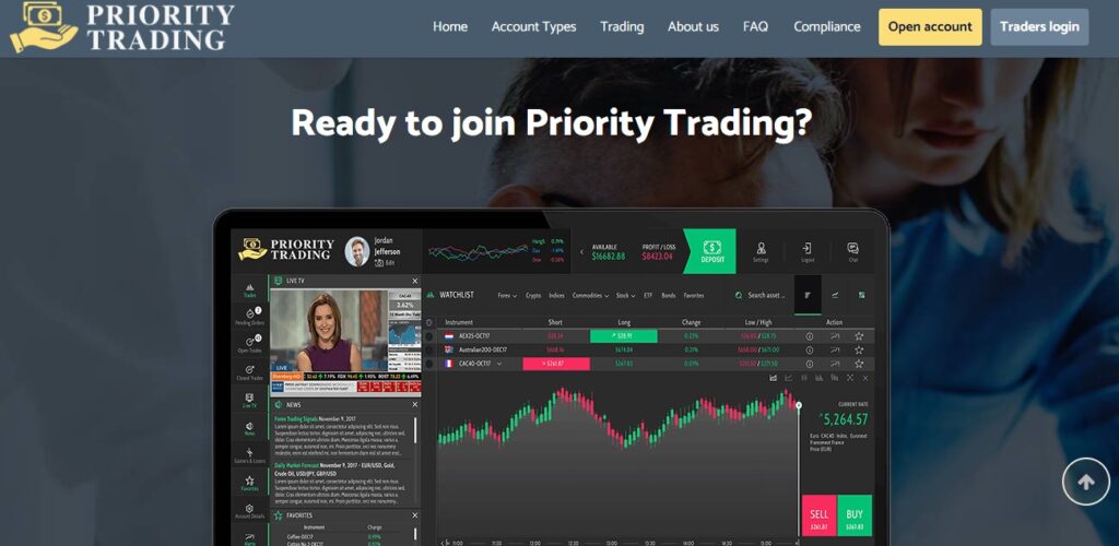 Priority Trading Trading platform