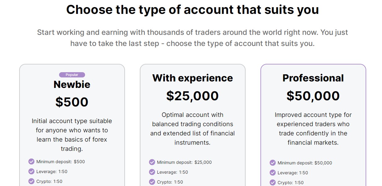 StakesStocks account types