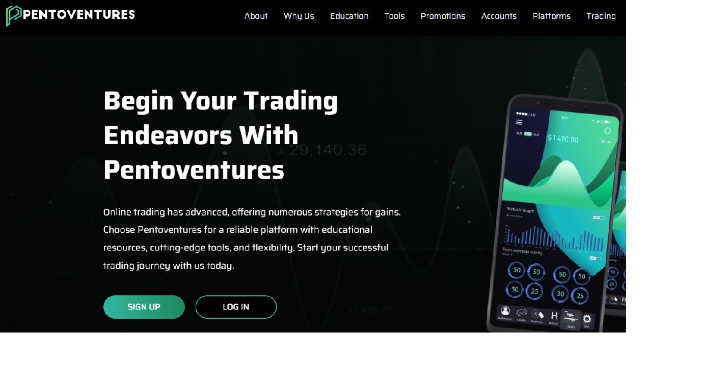 Pentoventures homepage