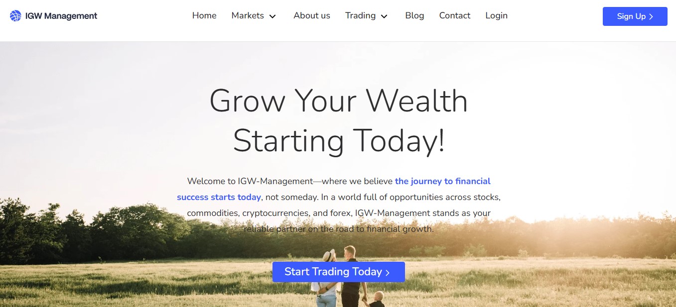 IGW Management Homepage IGW Management Homepage